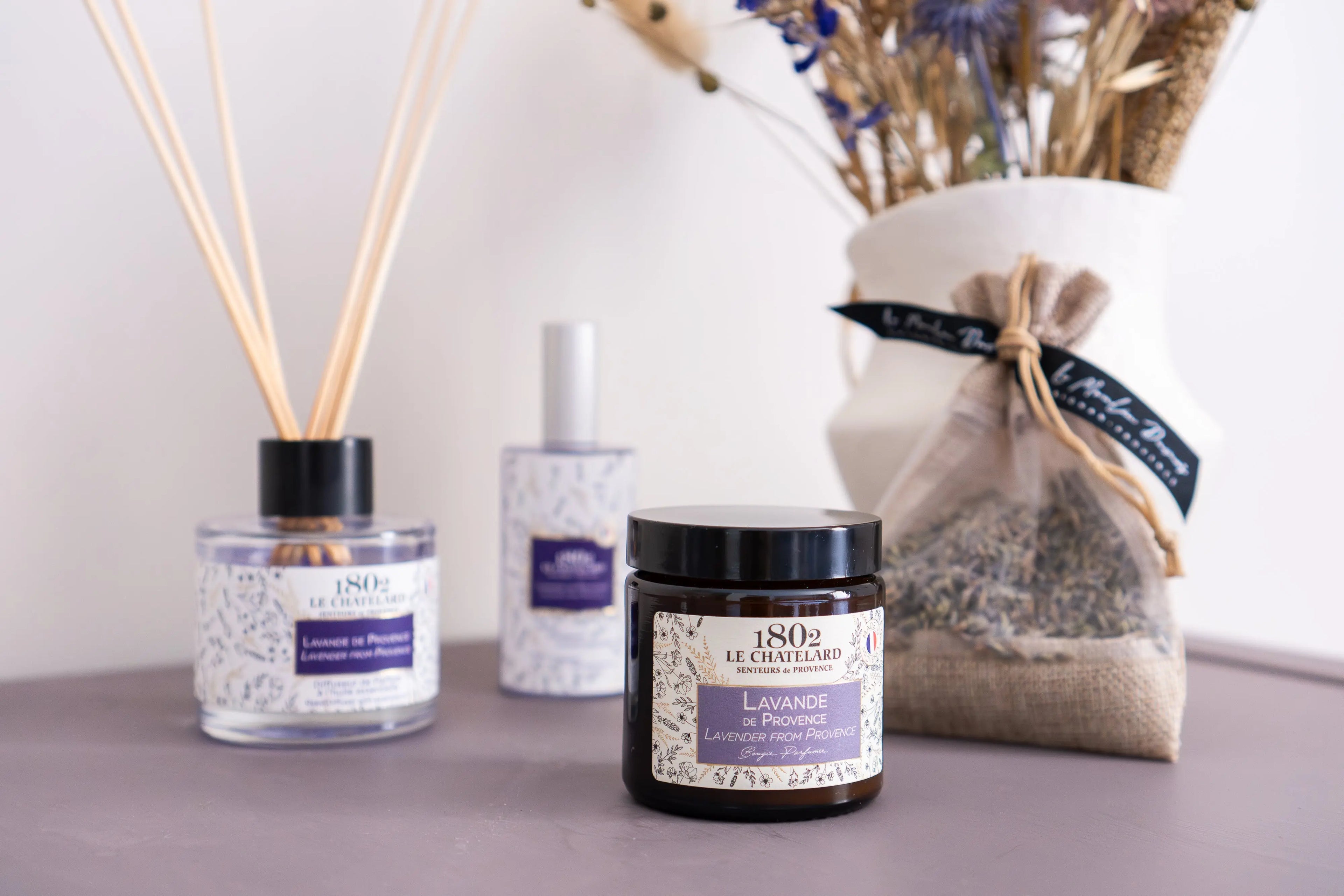Lavender-Candles LE CHATELARD AARYAN PRIVATE LIMITED