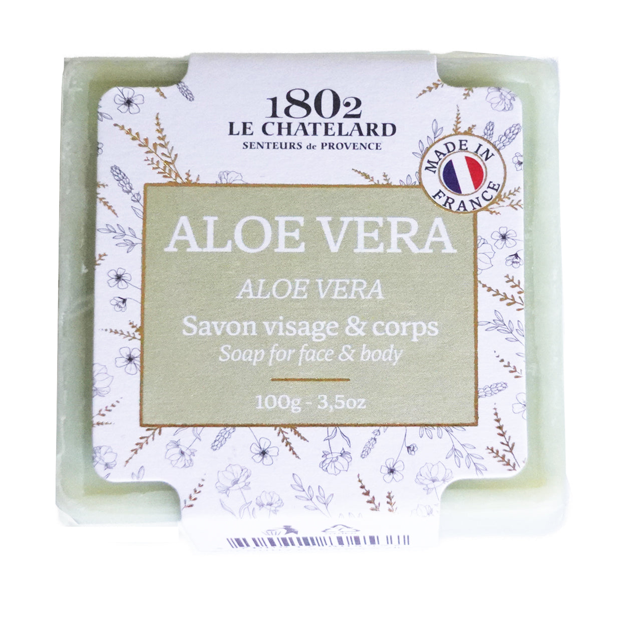 Le Chatelard 1802 Fresh Green Soap Combo | Olive, Verbena & Aloe Vera Soaps (3 x 100g) / Made In France