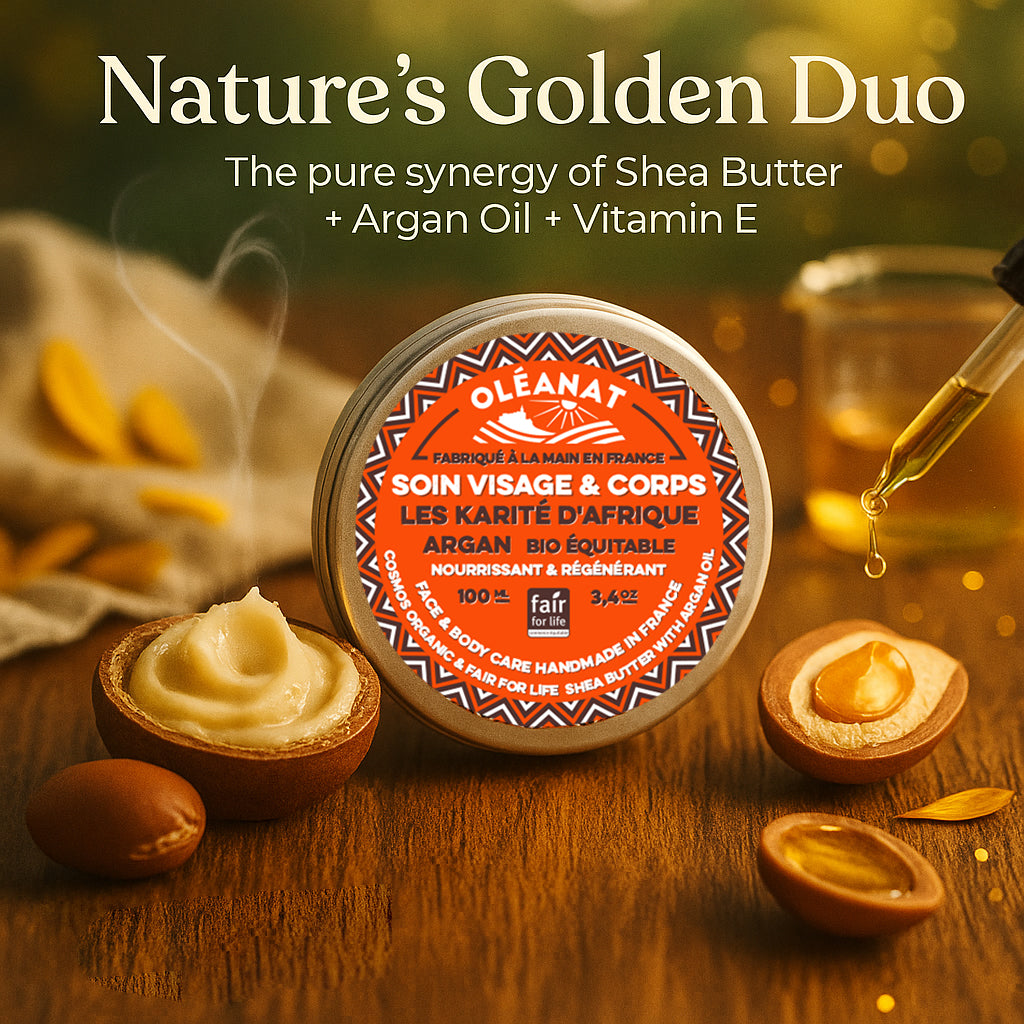 Oleanat Organic Shea Butter With Argan Oil – Deep Nourishing Face & Body Moisturizer (100ml)