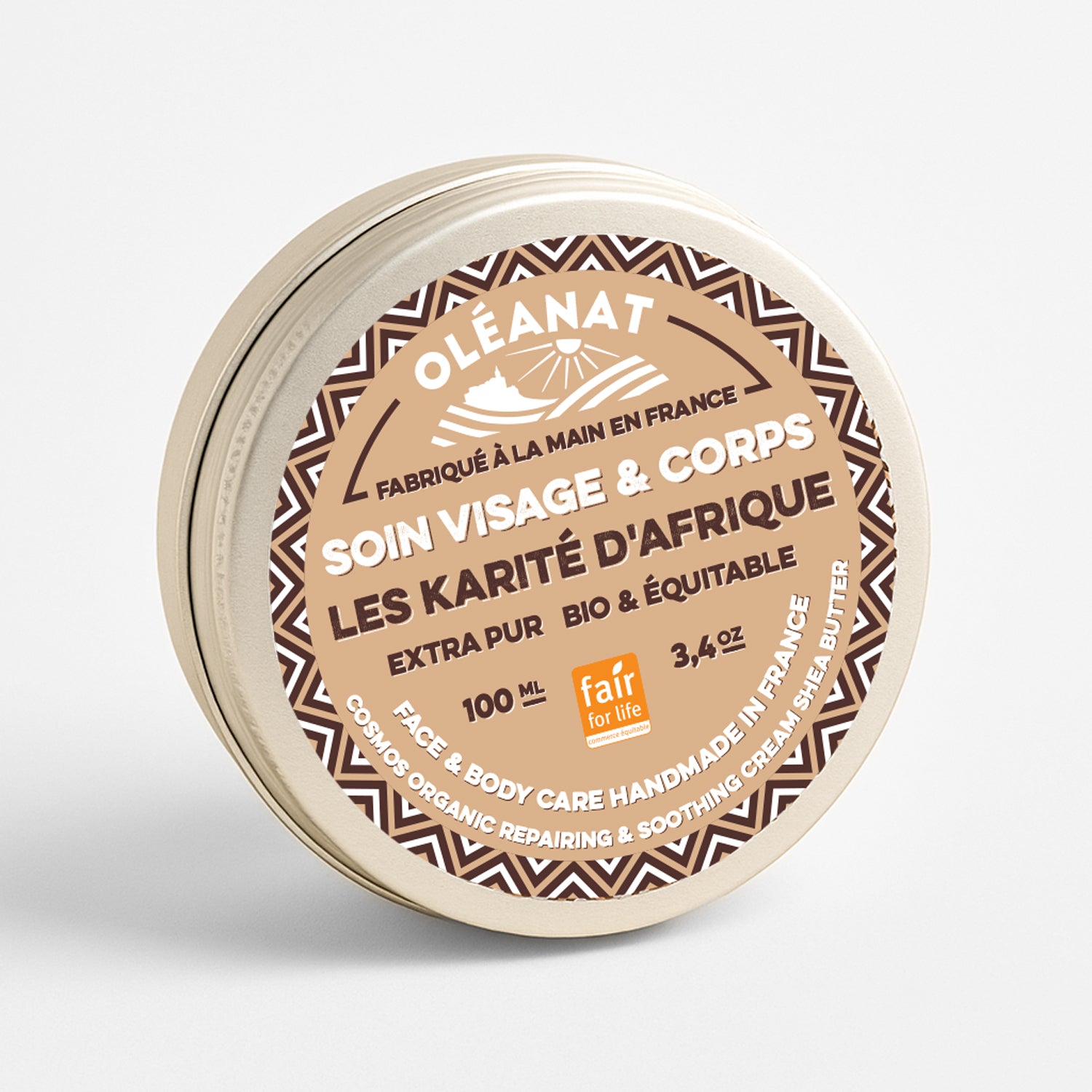 Oleanat Extra Pure Organic Shea Butter Balm - Repairing & Soothing Moisturizer (100ml)