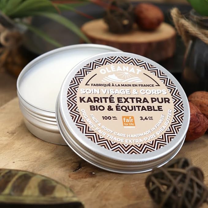 Oleanat Extra Pure Organic Shea Butter Balm - Repairing & Soothing Moisturizer (100ml)