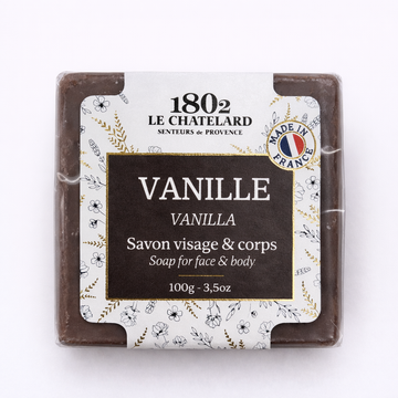 Bar of soap with '1802 Le Chatelard' branding on a white background
