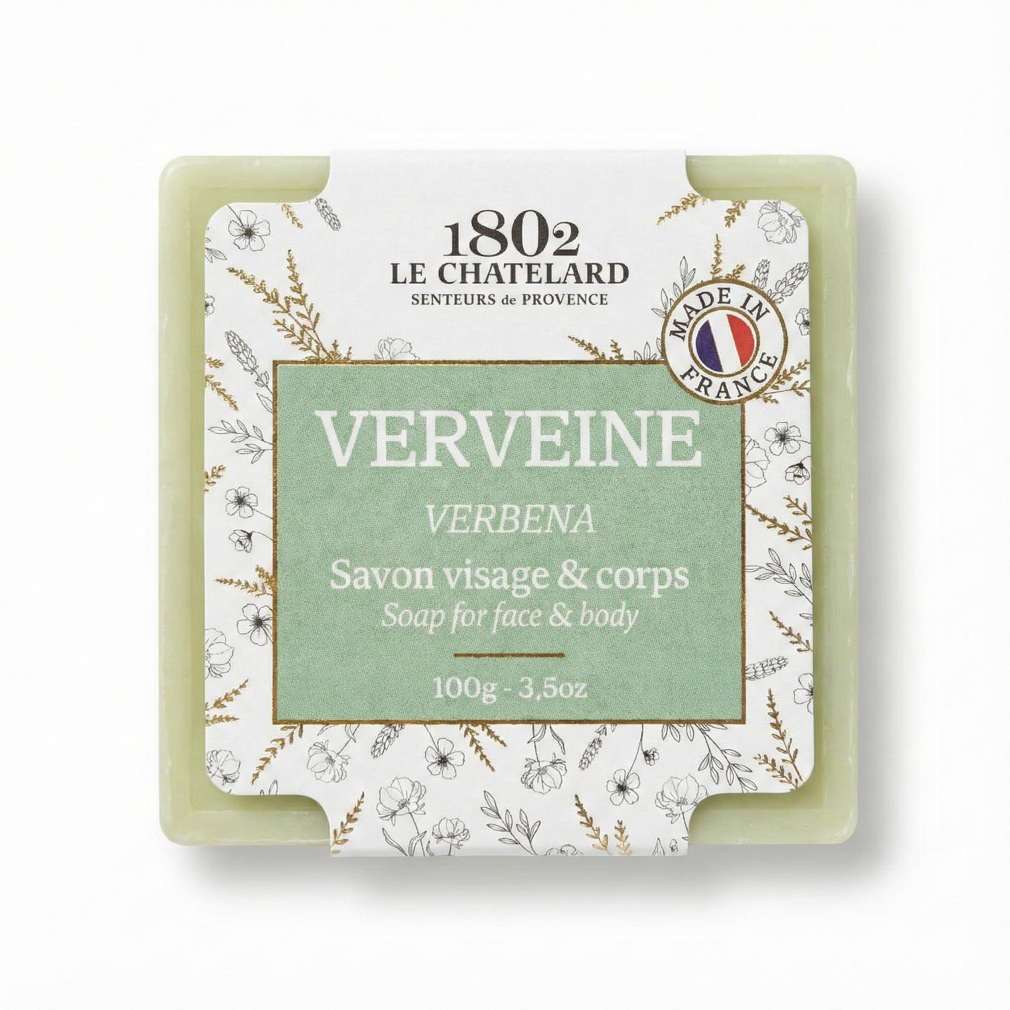 Le Chatelard 1802 Fresh Green Soap Combo | Olive, Verbena & Aloe Vera Soaps (3 x 100g) / Made In France