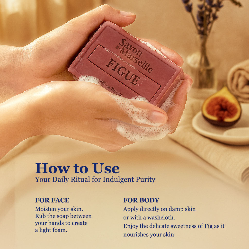 Fig Soap – French Marseille Nourishing & Softening Face & Body Bar with Almond Oil | 100g