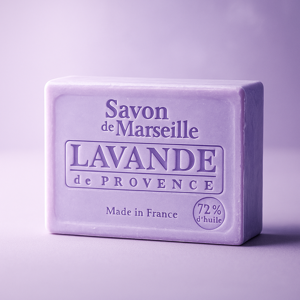 Provence's Lavender Soap – French Marseille Relaxing & Soothing Face & Body Bar with Almond Oil | 100g
