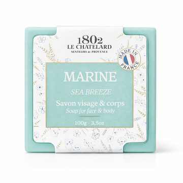 Le Chatelard 1802 Marine Sea Breeze soap packaging on a white background