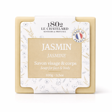 Soap bar with '1802 Le Chatelard' packaging on a white background
