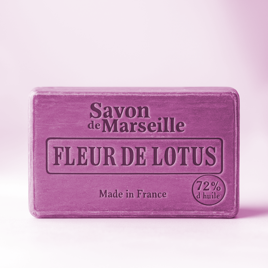 Lotus Flower Soap – French Marseille Calming Floral Face & Body Bar with Almond Oil | 100g