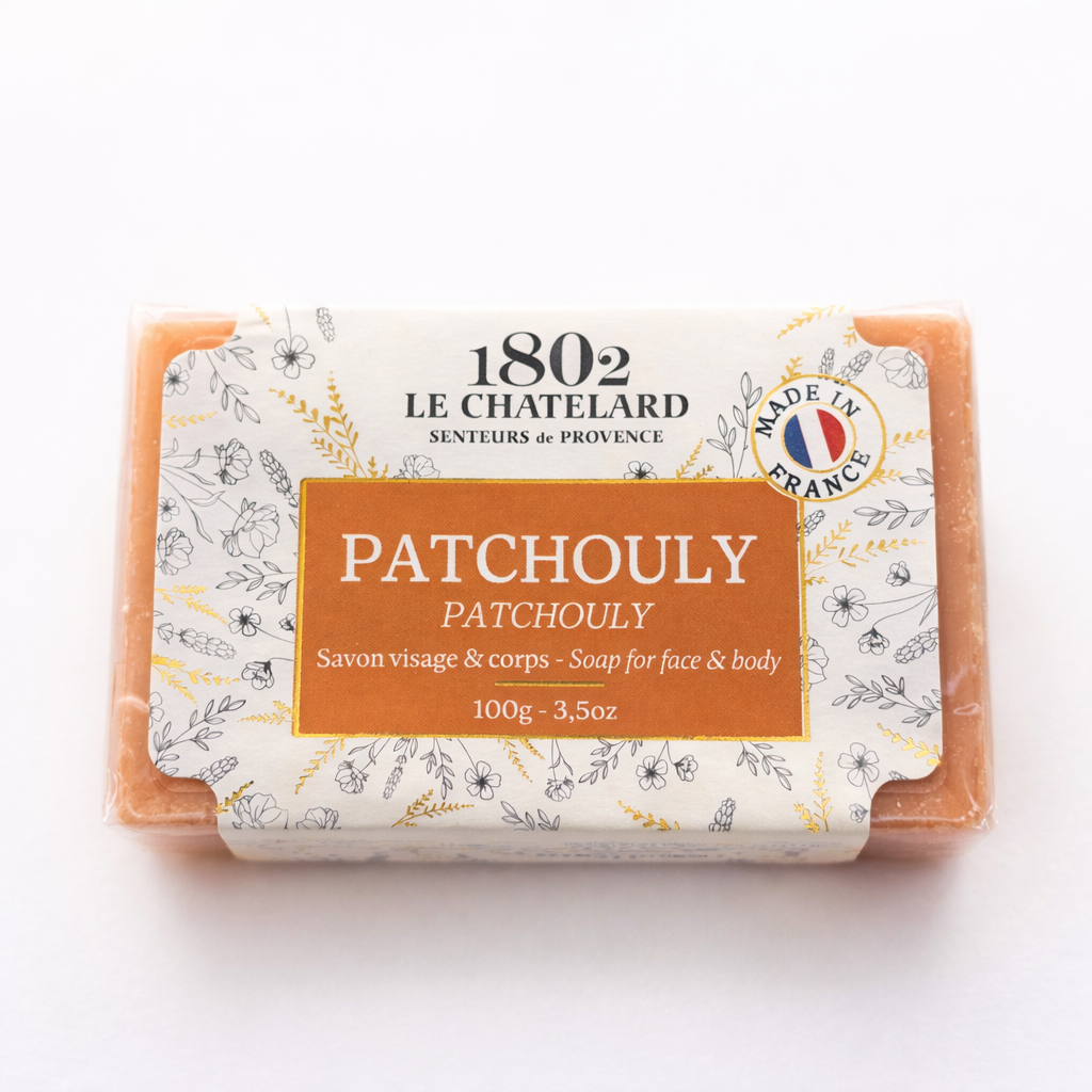 Patchouli Soap – French Marseille Luxury Face & Body Bar with Almond Oil | 100g