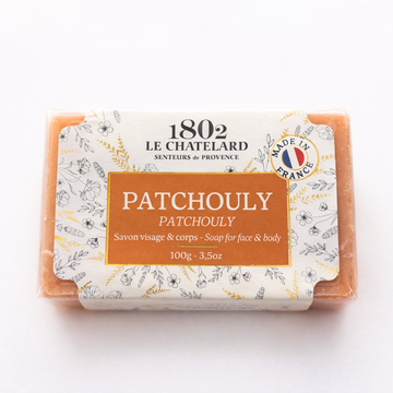 Patchouli Soap – French Marseille Luxury Face & Body Bar with Almond Oil | 100g