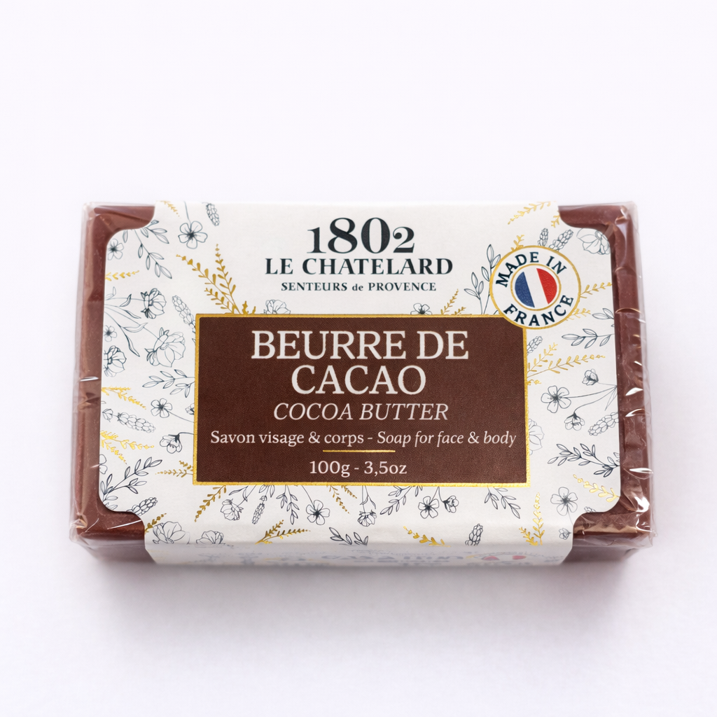 Cocoa Butter Soap – French Marseille Deep Nourishing & Moisturizing Face & Body Bar | 100g