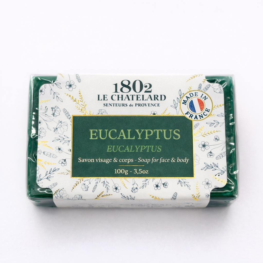 Eucalyptus Soap – French Marseille Purifying & Refreshing Face & Body Bar with Almond Oil | 100g