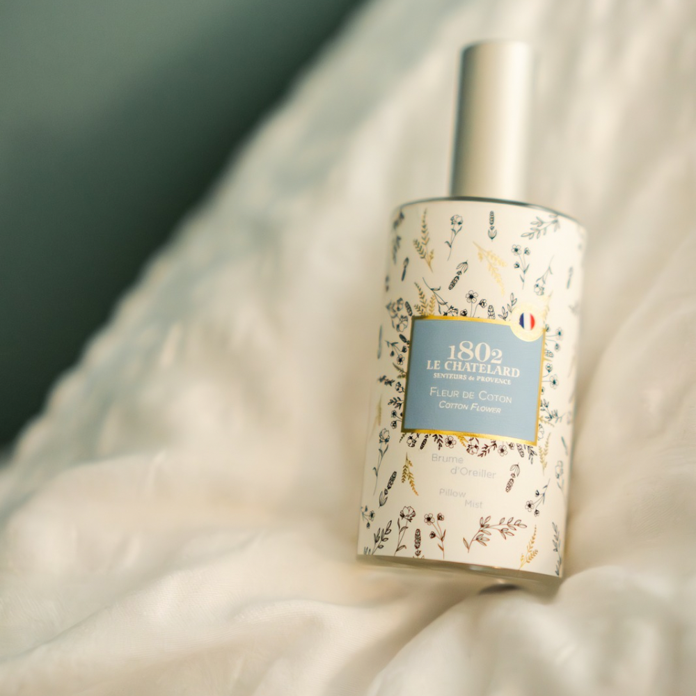Le Chatelard 1802 French Home & Bath Fragrance Combo | Cotton Flower Room Spray, Pillow Mist & Marine Soap / Made In France