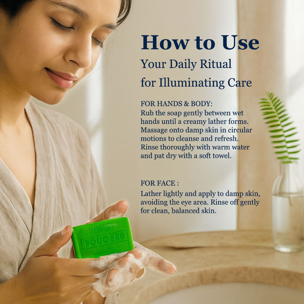 Fern Marseille Soap – Fresh Green French Marseille Soap for Face & Body | 100g