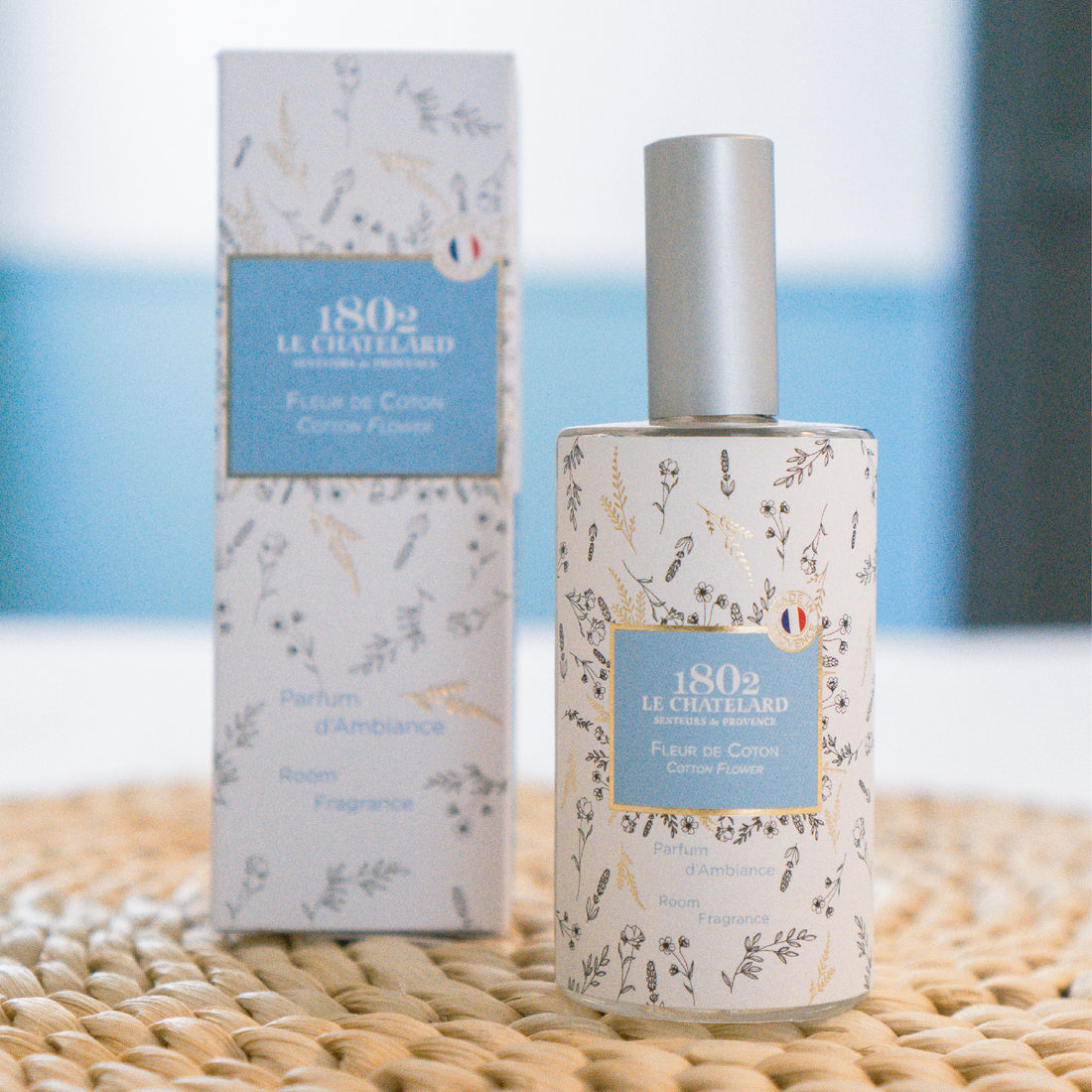 Le Chatelard 1802 French Home & Bath Fragrance Combo | Cotton Flower Room Spray, Pillow Mist & Marine Soap / Made In France