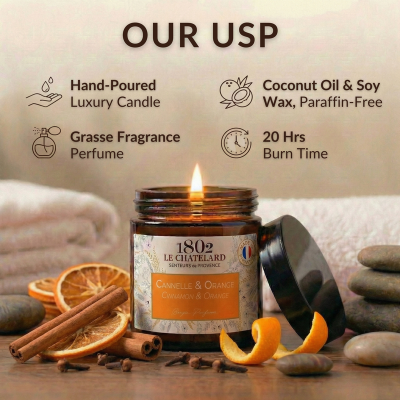 Authentic Scented Candle - Cinnamon Orange