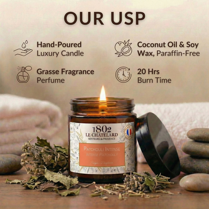 Authentic Scented Candle - Intense Patchouly