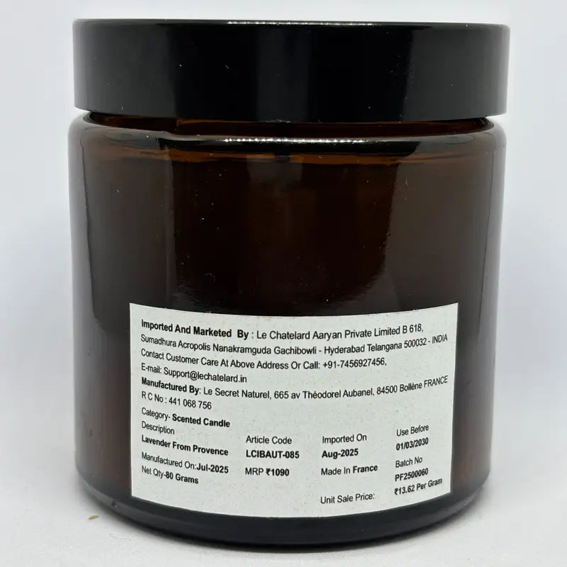 Authentic Scented Candle - Lavender From Provence Le Chatelard