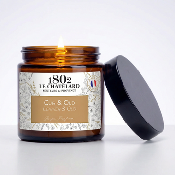 Authentic Scented Candle - Leather & Oud