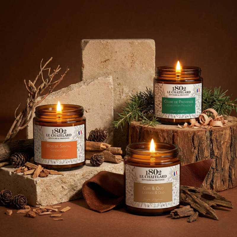 Authentic Scented Candle - Leather & Oud