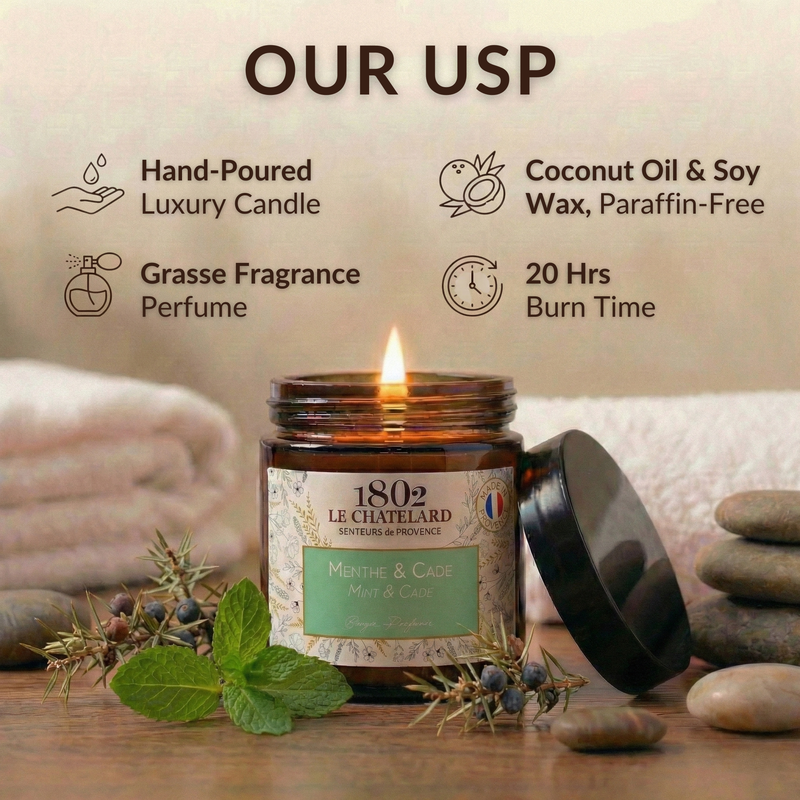 Authentic Scented Candle - Mint & Cade