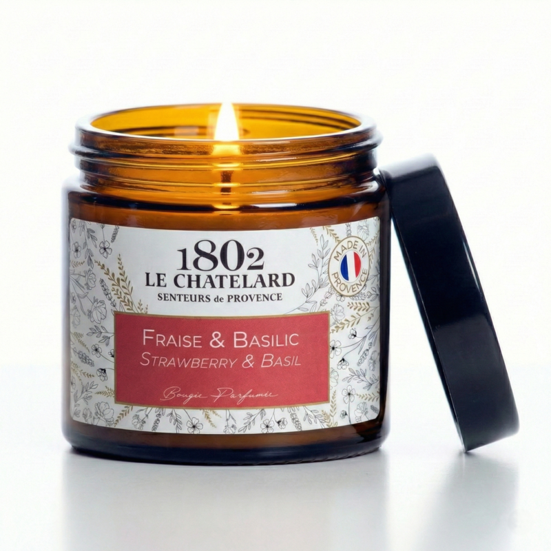 Authentic Scented Candle - Strawberry & Basil