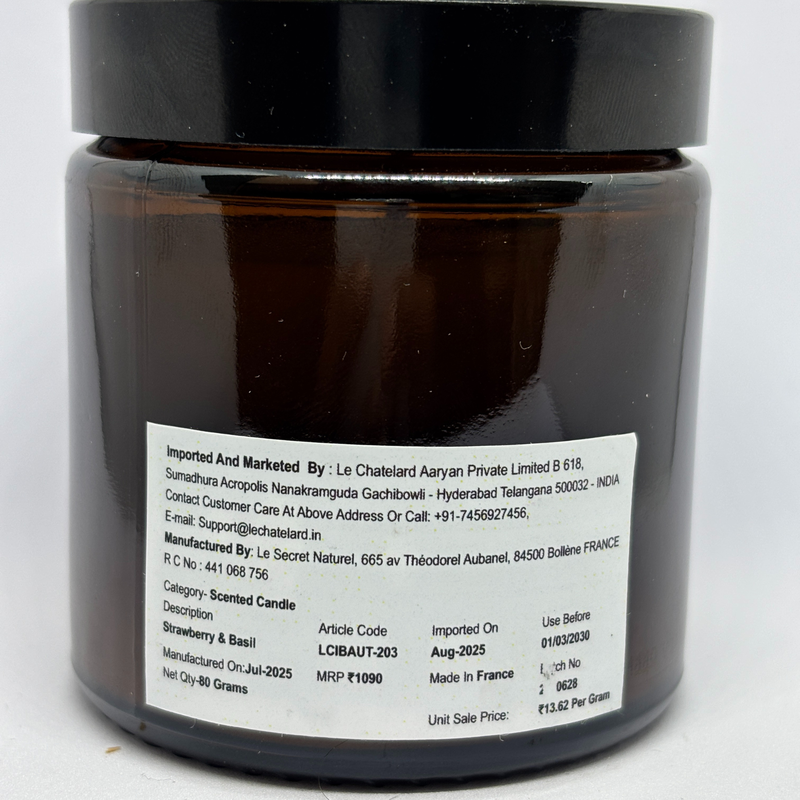 Authentic Scented Candle - Strawberry & Basil