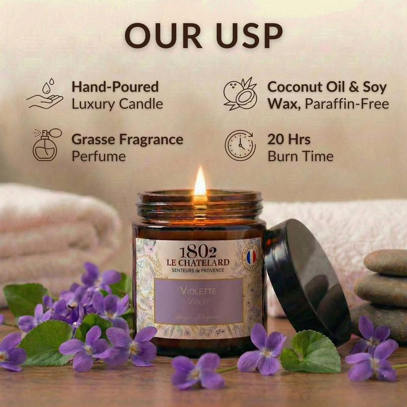 Authentic Scented Candle - Violet