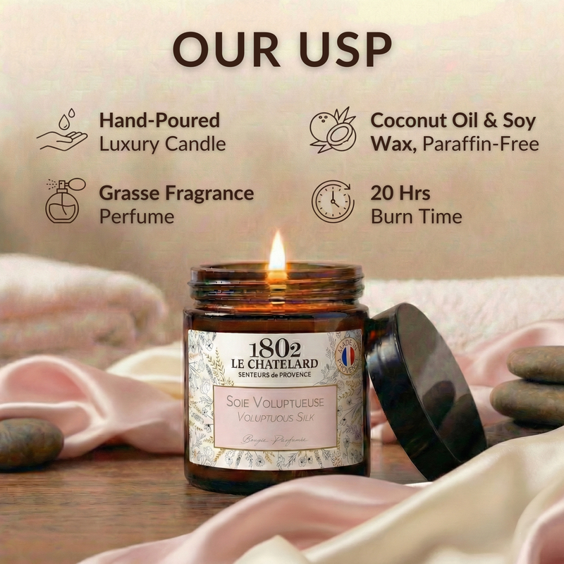 Authentic Scented Candle - Voluptuous Silk