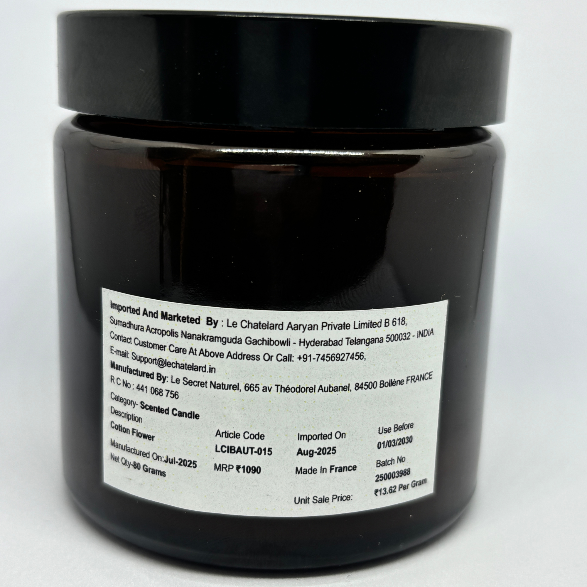Authentic Scented Candle - Cotton Flower