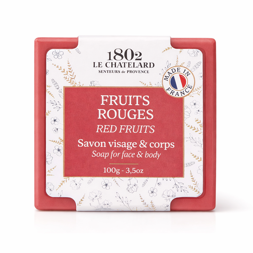 Le Chatelard 1802 Citrus & Spice Soap Combo | Cinnamon Orange, Tangerine Lime & Red Fruits (3 x 100g) / Made In France