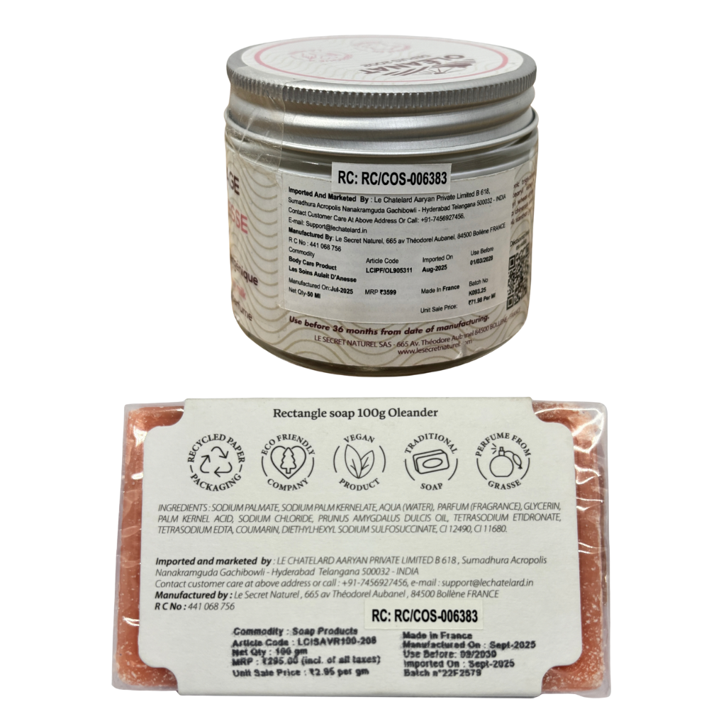 Le Chatelard 1802 French Luxury Skincare Duo | Laurier Rose Soap + Organic Donkey Milk Face Cream / Made In France