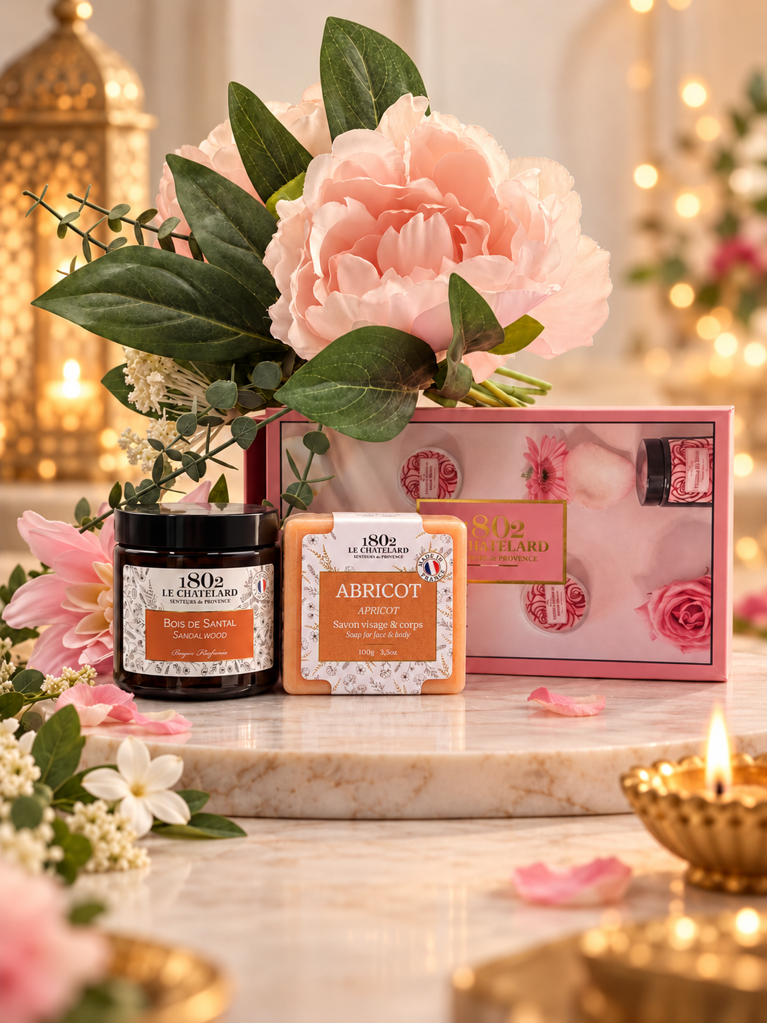 Le Chatelard 1802 Diya & Chandan Glow Box – Luxury Diwali Candle & Soap Gift Set | Made in France