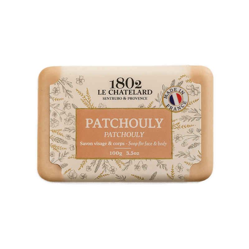 Le Chatelard 1802 French Luxury Skincare Gift Combo | Fig & Patchouli Soap Duo with Oléanat Shea & Argan Face & Body Balm / Made In France