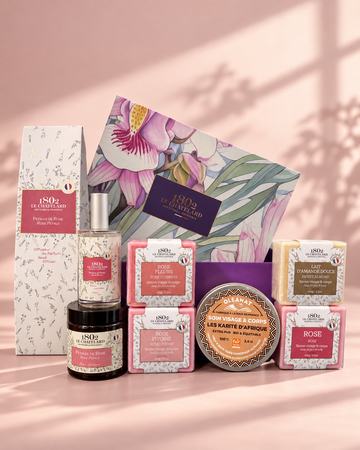 Le Chatelard 1802 Rose Floral Luxury Gift Box – 8-Piece French Home Fragrance, Shea Butter & Soap Collection