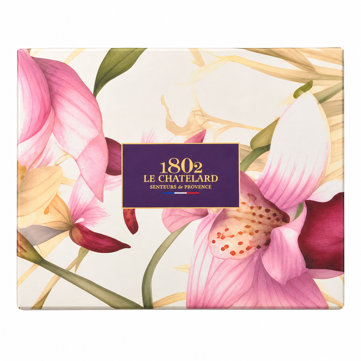 Le Chatelard 1802 Floral Premium Gift Box – Pink Orchid Design | Keepsake Gift Box