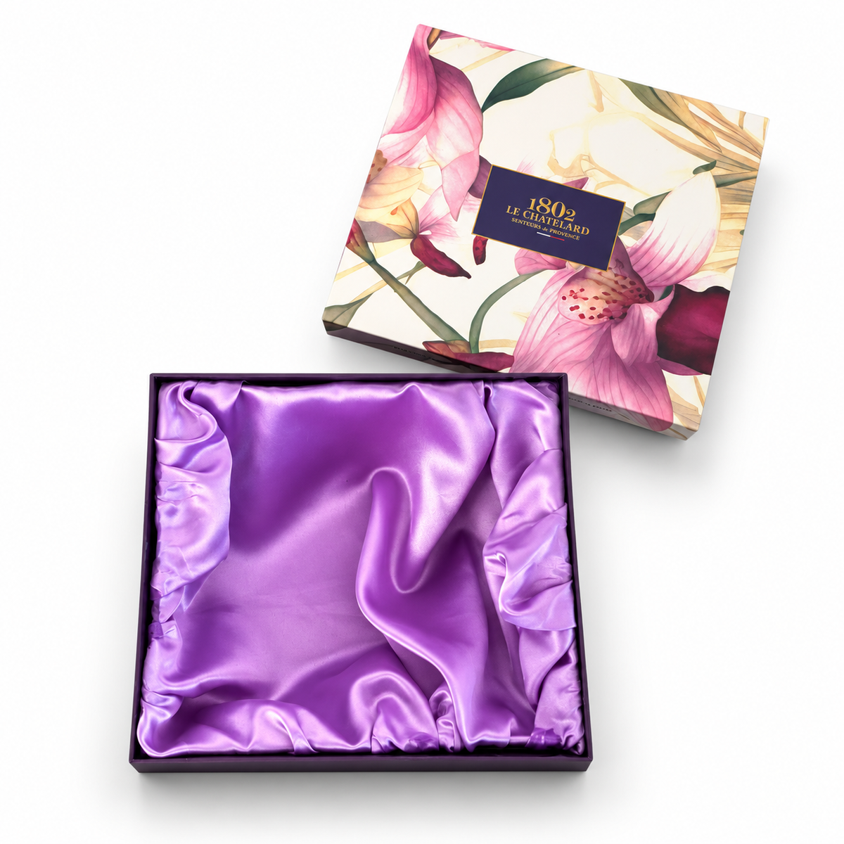Le Chatelard 1802 Floral Premium Gift Box – Pink Orchid Design | Keepsake Gift Box