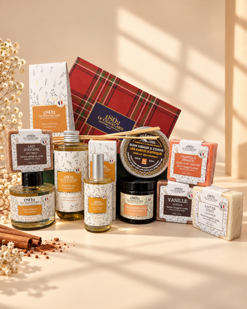 Le Chatelard 1802 Gingerbread & Vanilla Luxury Gift Box – 9-Piece French Home Fragrance, Skincare & Soap Collection