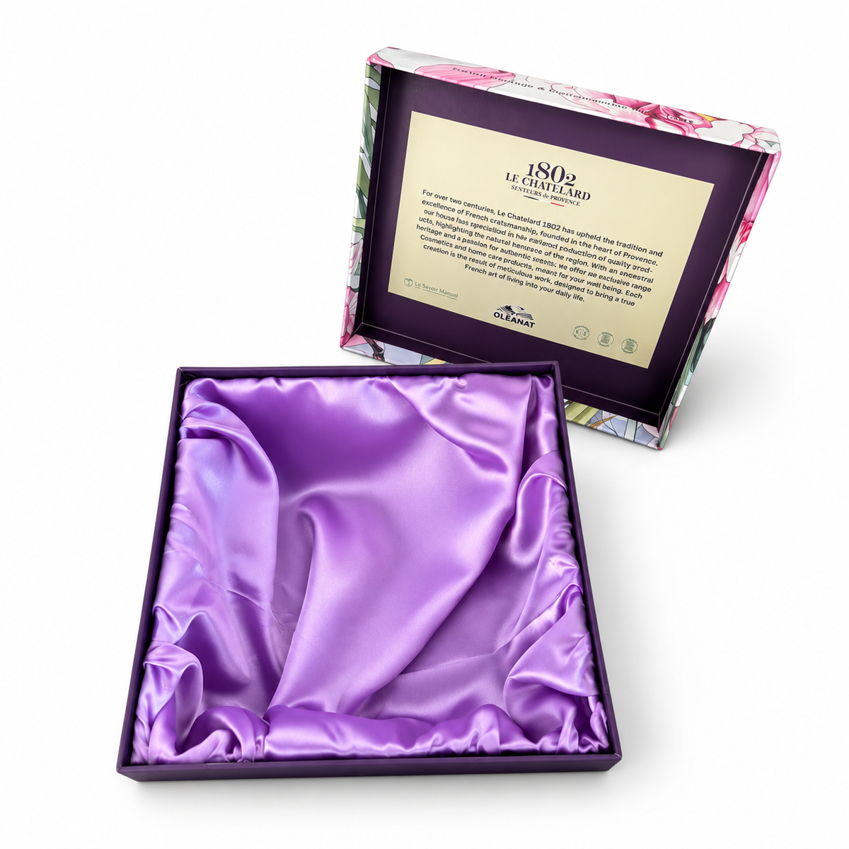 Le Chatelard 1802 Tropical Floral Premium Gift Box – Pink Orchid Design | Keepsake Gift Box