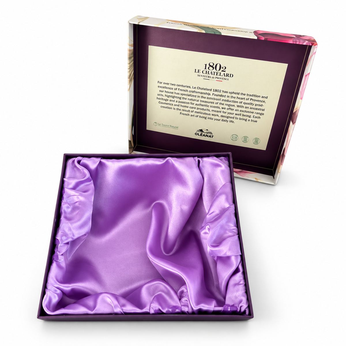 Le Chatelard 1802 Floral Premium Gift Box – Pink Orchid Design | Keepsake Gift Box