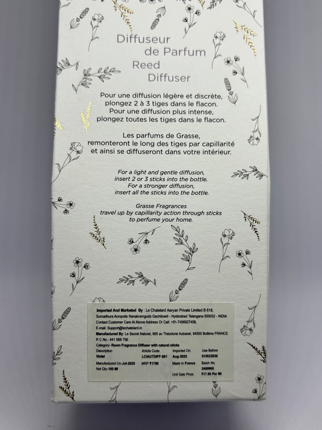 Room Fragrance Reed Diffuser - Violet