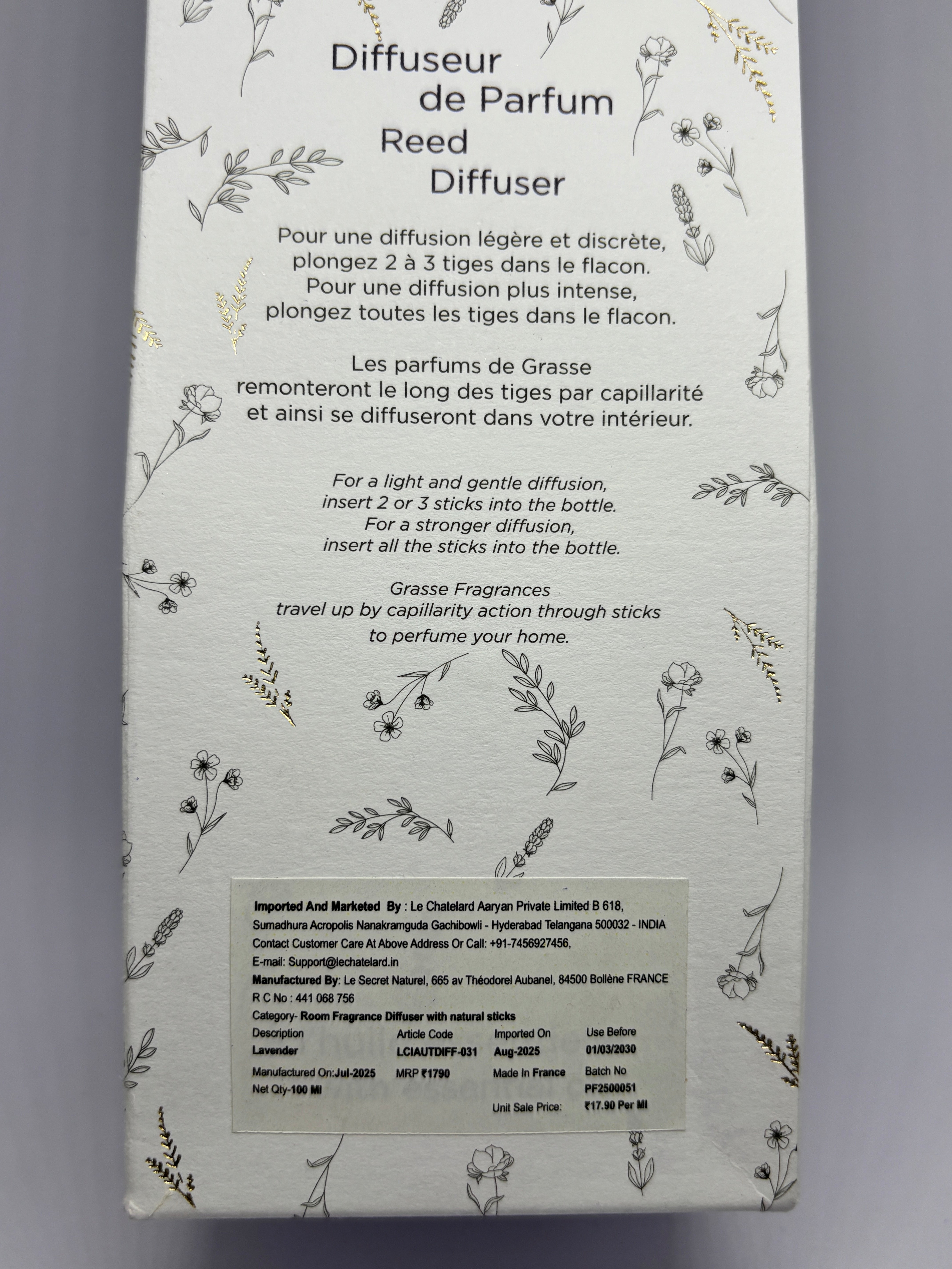 Room Fragrance Reed Diffuser - Lavender