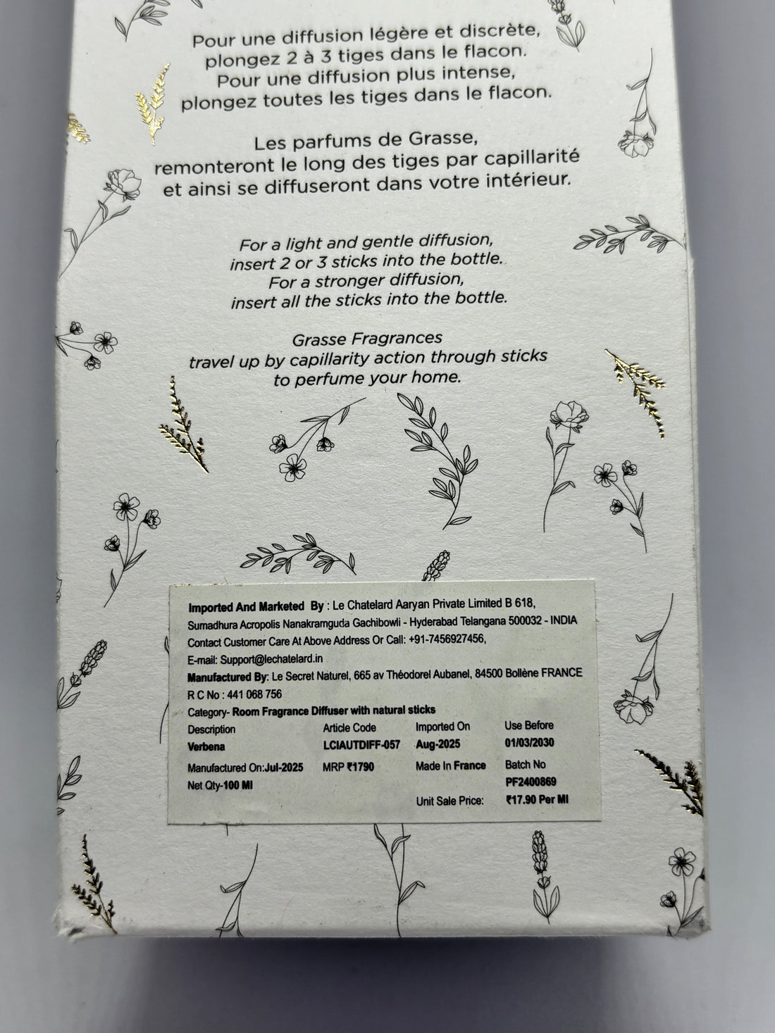 Room Fragrance Reed Diffuser - Verbena