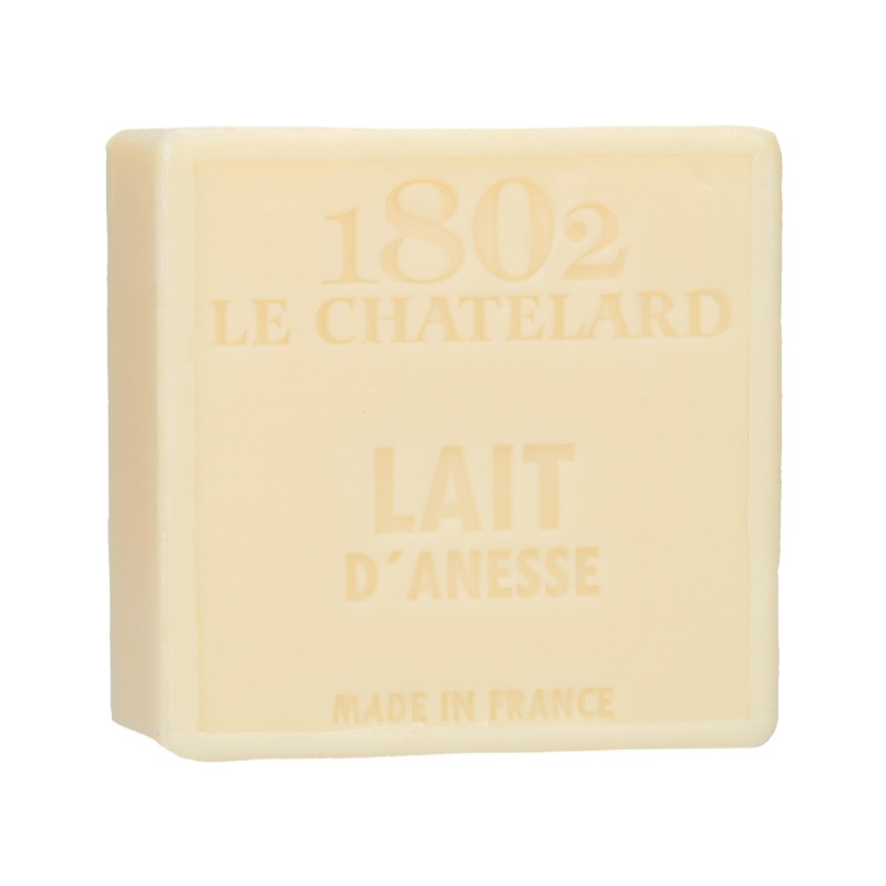 Bar of soap with '1802 Le Chateletard' branding on a white background